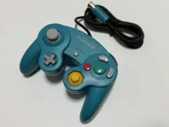 ★任天堂純正 ゲームキューブ コントローラ エメラルドブルー 美品 Wii★