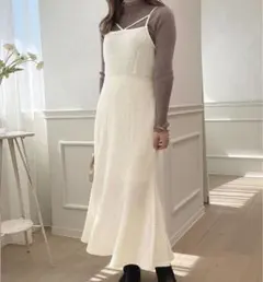 クシュクシュクロスキャミワンピース キャミソールワンピース マーメイド