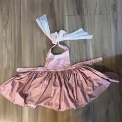 ベビー用ピンクエプロン　80-90