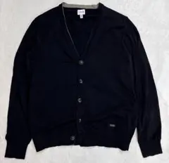 ARMANI COLLEZIONI カーディガン バイカラー 黒 IT50