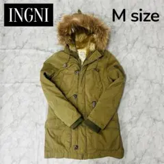 【INGNI】イング ミリタリージャケット モッズコート ファー カーキ M