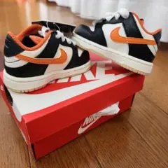 Nike Dunk Low キッズスニーカー ホワイト/ブラック/オレンジ
