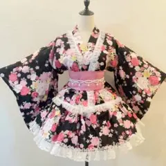 ◉717④浴衣ドレス 地雷系 量産型 姫ギャル ロリータ ♡帯付き