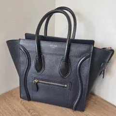 お値下げしました！CÉLINE ブラック ラゲージ　マイクロ CELINE（セリーヌ） ラゲージ マイクロ ハンドバッグ レザー ブラック