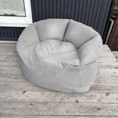 ニトリ ビーズクッション ソファ ビーズソファ グレー 座椅子 ローソファ 大型のサムネイル