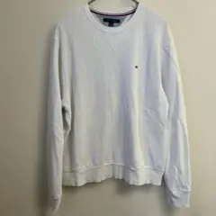 TOMMY HILFIGER ホワイト トレーナー Lサイズ