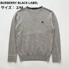 BURBERRY BLACK LABEL ホースロゴ Vネックニット薄手ニットのサムネイル