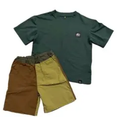 Tシャツ　半袖　ハーフパンツ　パンツ　半ズボン　120 上下　緑　春　夏　男の子