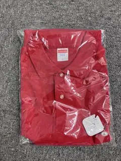 赤 Lサイズ ボタン付きポロシャツ