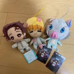 鬼滅の刃 ぬいぐるみ マスコット 竈門炭治郎 嘴平伊之助 我妻善逸