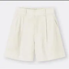 リネンブレンドショートパンツ S アイボリー