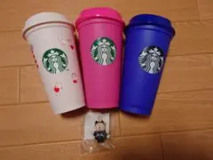 スタバ　リユーザブルカップ3点　ドリンクホールキャップベアリスタ1点セット