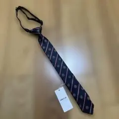 新品未使用☆コムサイズム　紺色　ロイヤルクレスト柄ネクタイLL