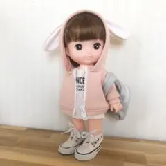 ソランちゃん服 メルちゃん服 ふわふわ 可愛いうさぎ耳着ぐるみ MH-64