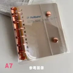 シール帳 クリアバインダー ロルバーンM手帳 ピンクゴールド メモ帳 ケース