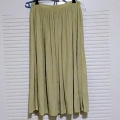 は*☆様 グラシア　プリーツスカート Lサイズ ライトグリーン　F93