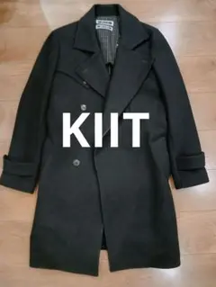 超メルカリ市　特価　KIIT ブラック トレンチコート　ウール　キート