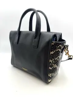 COACH 2way ショルダーバッグ パイソン柄×ブラック レザーのサムネイル