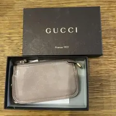 GUCCI シマ　キーフック付きコインケース