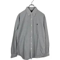 ●POLO ポロラルフローレン　メンズ　ストライプ　長袖シャツ　ボタンダウン