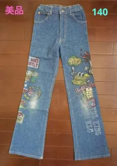 【美品】KLC プリント デニムパンツ 長ズボン LL　140