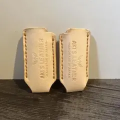 ライターケース/生成牛ヌメ革2個セットNo.42