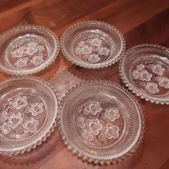 未使用　昭和レトロガラス皿