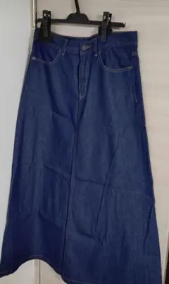 デニムフレアロングスカート