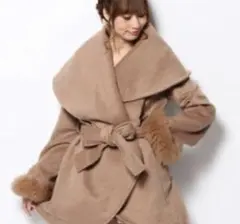 期間限定値下げMIIA ラップコート　ブラウン　フォックスファー