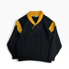 貴重 80s~90 VINTAGE ショールカラー ヴィンテージ レトロニット