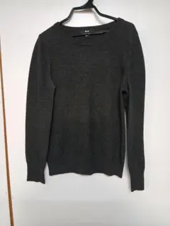 クリーニング済み ユニクロ カシミヤクルーネックセーター M