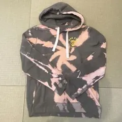 US古着 リメイク パーカー ブリーチ タイダイ プルオーバー オリーブ M