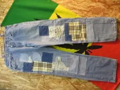Levi's501 W33L30 一点物 リメイク パッチワークジーンズ 70