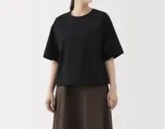 【新品】無印良品ʕ•ᴥ•ʔ婦人乾きやすいブロード五分袖ブラウス