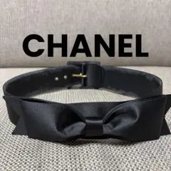 CHANEL ヴィンテージ リボンベルト 95A ブラック※現状品のサムネイル