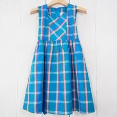 ★90s 未使用 イヴサンローラン チェック柄ノースリーブワンピース(130)のサムネイル