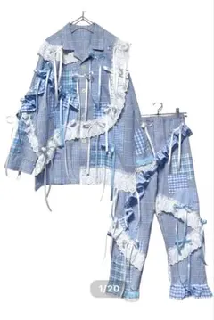 完全未使用【ぜつきぐ】 フリルりぼんパジャマセットアップ