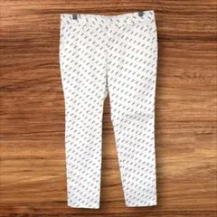 ニューバランスゴルフ BSTN 総柄 ゴルフパンツ メンズ 6（XL相当）白×黒