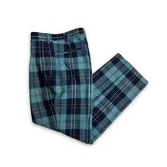 貴重 ヴィンテージスラックス 90s 2タック チェック柄 オールド レトロ古着