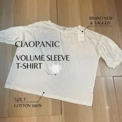 【新品タグ付】チャオパニック ボリューム袖 カットソー 白 F パフスリーブのサムネイル