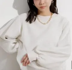 新品タグ付き　VIS シアーオーガンジーレイヤード　スウェット　F