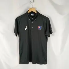 asics　ハンドボール　日本　ポロシャツ　L　ブラック　B3845