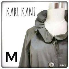 【美品】レディース ロングコート アウター チャコール 上品 ウエストマークⅯ