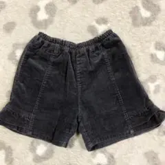ショートパンツ　黒コーデュロイ　140サイズ