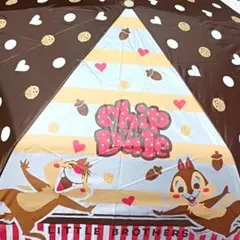 新品　未使用品　折りたたみ傘　ディズニー 　雨傘　チップ&デール　安心❤　C95のサムネイル