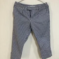 grove グローブ ギンガムチェック クロップドパンツ L センタープレスのサムネイル