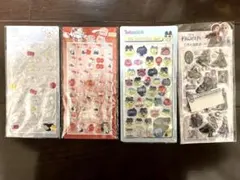 ボンボンドロップ風シール4枚セット （たまごっち、シナモロール、キティ、アナ雪）