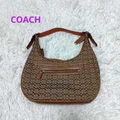 希少✨️COACH コーチ　ワンショルダー ハーフムーン シグネチャー　総柄