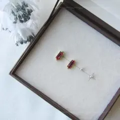 【新品未使用品/セット売り】チタンピアス/ピンクサファイア/ピンクパール