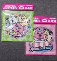 限定品！サントリー◆おぱんちゅうさぎ◆オリジナルハンドタオル　可哀想に！